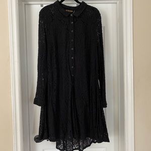 Lace Overlay Mini Dress